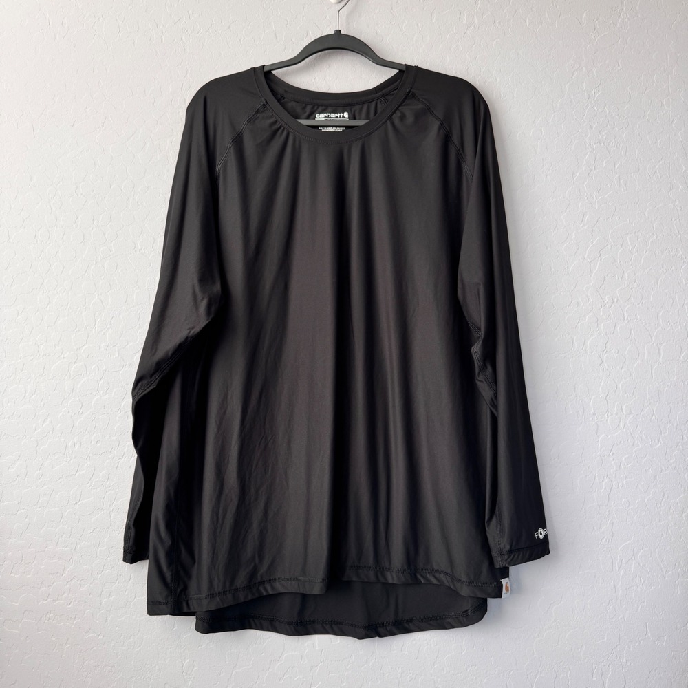 Carhartt Force Modern Fit Men's 3XL Long Sleeve Work T-Shirt Black